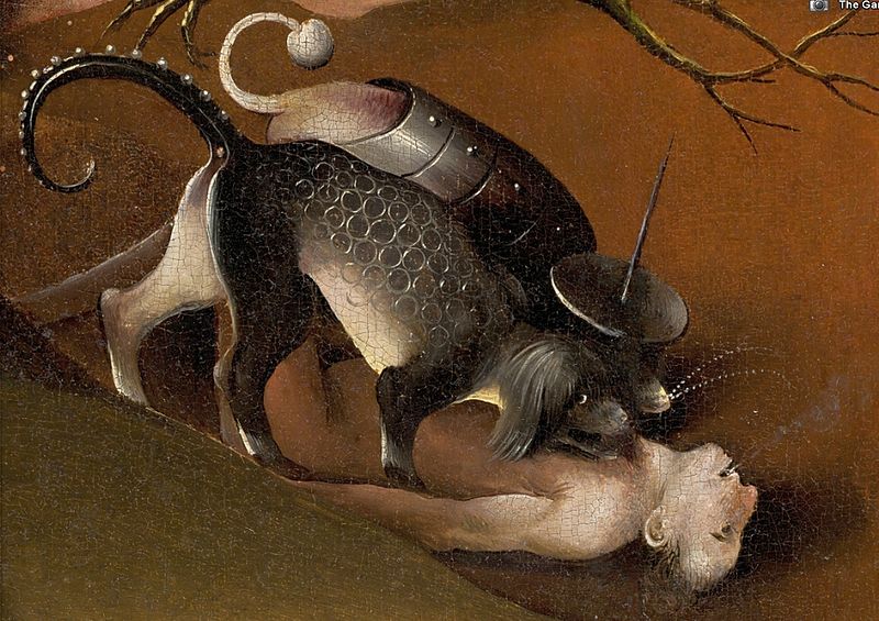 800px-Bosch,_Hieronymus_-_The_Garden_of_Earthly_Delights,_right_panel_-_Detail_cerberus_(lower_right)